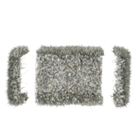 3D rendering of Leaves for walls isolated on transparent canvas from the top view png