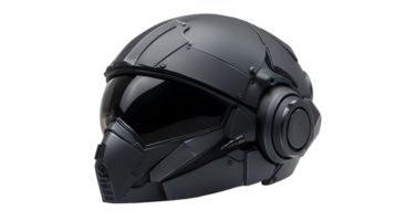 A futuristic helmet designed for protection and advanced technology use. png
