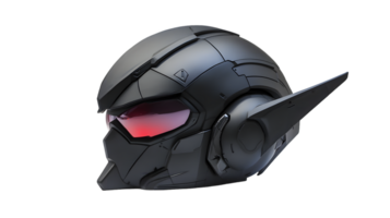 un futurista negro casco con rojo visera, diseñado para avanzado tecnología o robótica png