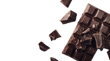 Dark Chocolate Bar and Fragments png