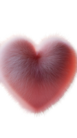 Digital Rendering of Pink Fuzzy Heart png