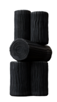 Stacked Cylindrical Objects with Wood Grain Texture png