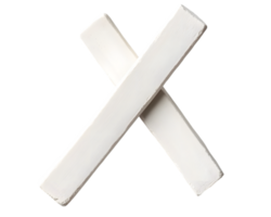 Two Intersecting White Rectangular Objects png