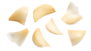 Eight Peeled Garlic Cloves png