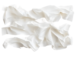 A wrinkled white fabric draped in a random pattern, creating a soft, textured appearance. png