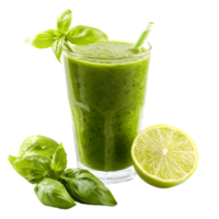 Green Smoothie with Lime and Basil png