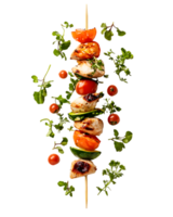 Grilled Chicken and Vegetable Skewer with Herbs png