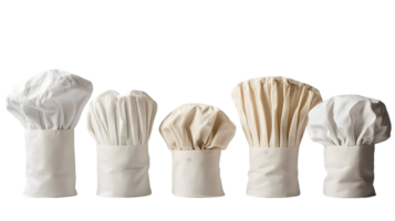 Five Chef Hats Size and Color Variation png