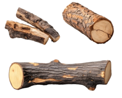 Three Pieces of Firewood Variations in Size and Shape png