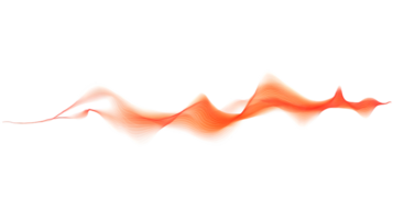 Abstract representation of sound waves with flowing forms in warm red and orange hues depicting vibrant movement and dynamic energy png