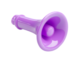 Bright purple toy megaphone with glossy finish bringing fun and playfulness to children's games and activities png