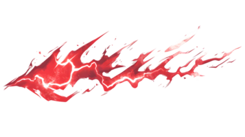 Dynamic red lightning bolts creating a powerful and intense atmosphere of energy and movement in an abstract illustration png