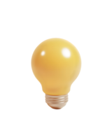 brillant Jaune lumière ampoule avec lisse réfléchissant surface et traditionnel vis base mise en évidence ses moderne conception et potentiel pour Créatif éclairage dans Accueil décor png