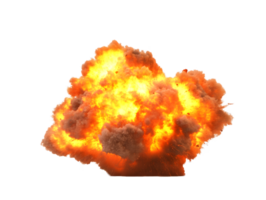 dinâmico explosão com vibrante rebentar do chamas e fumaça exibindo intenso energia e cru poder dentro uma dramático cena preenchidas com cores do laranja e amarelo png