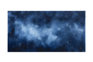 hipnotizante celestial cena apresentando uma profundo azul noite céu iluminado de espalhados cintilante estrelas cercado de suave fino nuvens criando uma tranquilo cósmico atmosfera. png