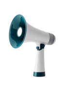 Portable megaphone with teal accent and sleek design for effective sound amplification during outdoor events and gatherings png