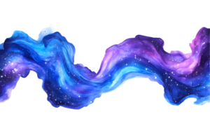 Mesmerizing swirling nebula of vibrant blues and violets illuminated by scattered stars in the depths of space creating an enchanting cosmic atmosphere png
