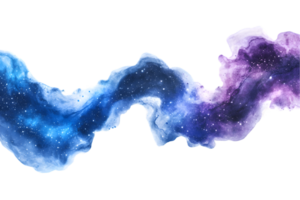 Vibrant cosmic scene with swirling blue and purple hues interspersed with twinkling stars creating an enchanting visual of the universe png