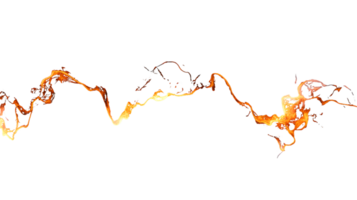 Vibrant abstract fluid dynamics flowing gracefully in warm tones across a solid black background conveying movement and energy in a harmonious design png