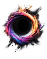 Vibrant and dynamic swirl of colors creating a sense of motion and depth png