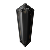 An isolated black magic coffin file designed for mystical practices and rituals in contemporary occult settings, black magic coffin, file of isolated object with shadow on transparent background png