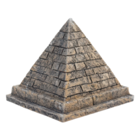 Detailed model of an ancient pyramid showcasing historical stone architecture and craftsmanship, Ancient Stone Architecture Model A Pyramid History, transparent background. png