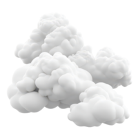 Soft and fluffy cartoon clouds floating on a bright transparent background for seamless design and creativity, 3D cartoon Clouds On transparent background png