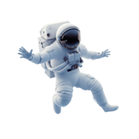 An astronaut in a space suit floats effortlessly in the vastness of outer space during, Astronaut character in space suit floating in zero gravity on transparent background png