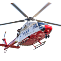 Helicopter hovering effortlessly in the clear blue sky on a sunny day, a helicopter hovering in the clear blue sky, transparent background. png