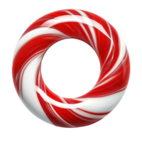 A vibrant red and round ring design against a pure transparent background emphasizing texture and color contrasts, A large round ring red and , transparent background. png