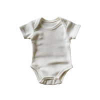 A clean onesie proudly displayed on a smooth transparent background, perfect for newborns and infants, A pristine onesie laid out, transparent background. png
