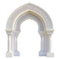 Elegant Arabic arch gate with intricate carvings, highlighting traditional architecture on a backdrop, Arabic arch gate isolated on transparent background png