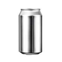 Sleek aluminum beverage can isolated on a transparent background for commercial use and product display purposes, 330 ml aluminum beverage drink soda can isolated on transparent background png