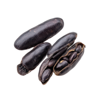 Bitter beans displayed in various stages of opening against a clean transparent background, Bitter beansisolated on transparent background png