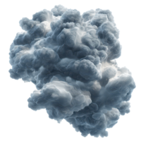 Dark storm clouds in a dynamic formation against a backdrop depicting intense weather conditions, 3D cartoon Dark Storm Clouds On transparent background png