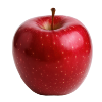 Fresh red apple on a clean transparent background showcasing its vibrant color and smooth surface, apple on transparent background png