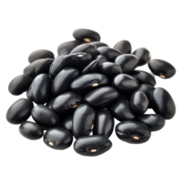 Fresh black beans gathered together on a clean, transparent background to showcase their natural shine and texture, Black beans isolated on transparent background png