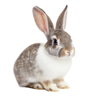 A charming bunny with expressive eyes sitting quietly against a transparent background, A charming bunny with expressive eyes isolated, transparent background. png