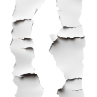 Abstract composition of torn paper on a clean transparent background for artistic and design purposes, Abstract Torn paper on background, transparent background. png