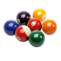 A close up of colorful billiard balls arranged for a game on a solid transparent background, Balls sport billiard pool ball billiards snooker pool, transparent background. png