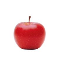 A fresh red apple on a transparent background, vibrant and smoothideal for healthy snacking anytime, Fresh red apple on transparent background png