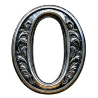 A vintage ornate letter O displayed on a transparent transparent background showcasing intricate detailing and rich texture, consonant letter o is used to make words on transparent backgroundfile png