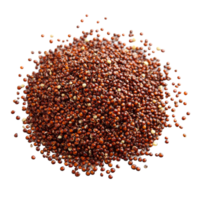 Red quinoa grains isolated on a clean transparent background for culinary and nutritional purposes, red quinoa isolated on transparent background png