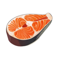 Fresh raw salmon trout steak slice isolated on a transparent background for culinary presentation or meal preparation, salmon, trout, steak, slice of fresh raw fish, isolated png