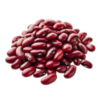 A vibrant pile of red kidney beans isolated on a clean, transparent background for cooking and nutritional uses, Pile of red kidney beans isolated png