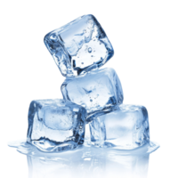 Ice cubes stacked on a transparent background for refreshing beverages or culinary presentations, ice cubes isolated on transparent background png