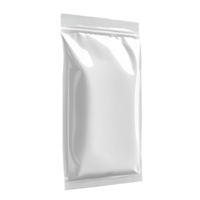 Blank snack packaging viewed from the side, isolated on a clean transparent background for design purposes, Side view of blank snack packaging isolated png