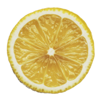 A fresh slice of lemon isolated on a clean transparent background for culinary and visual presentations, slice of lemon isolated on transparent background png