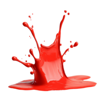 Dynamic red paint splash in motion against a clean transparent background capturing a burst of creativity and energy, Dynamic Red Paint Splash in Motion on transparent background png