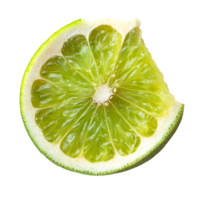 Fresh slice of green pomelo resting on a clean transparent background for a refreshing culinary delight, Fresh slice of green pomelo on a transparent background png